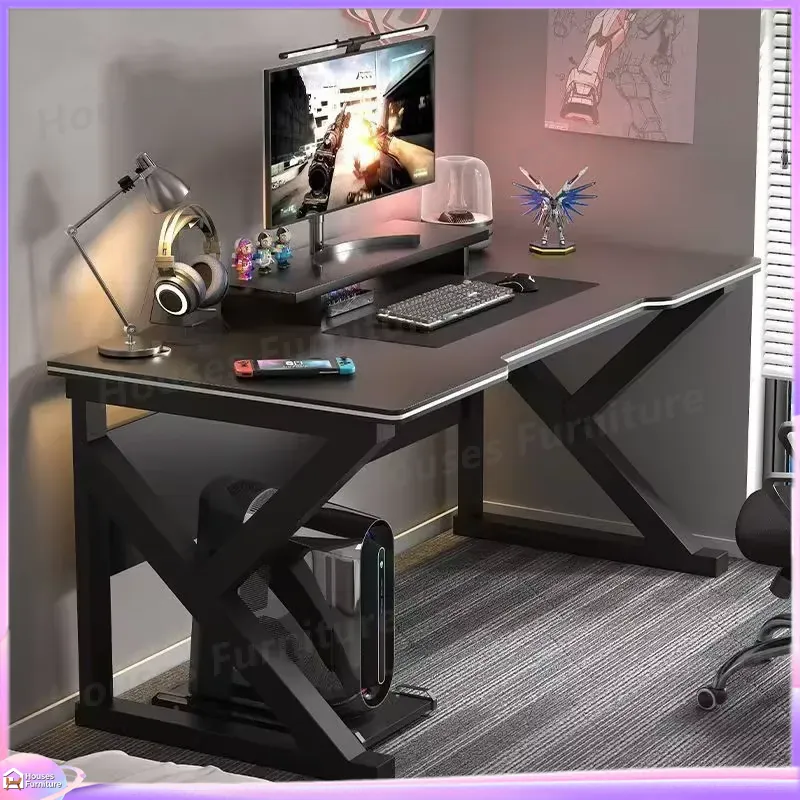 Pc Gaming Cafe - Bureau de jeu en métal noir