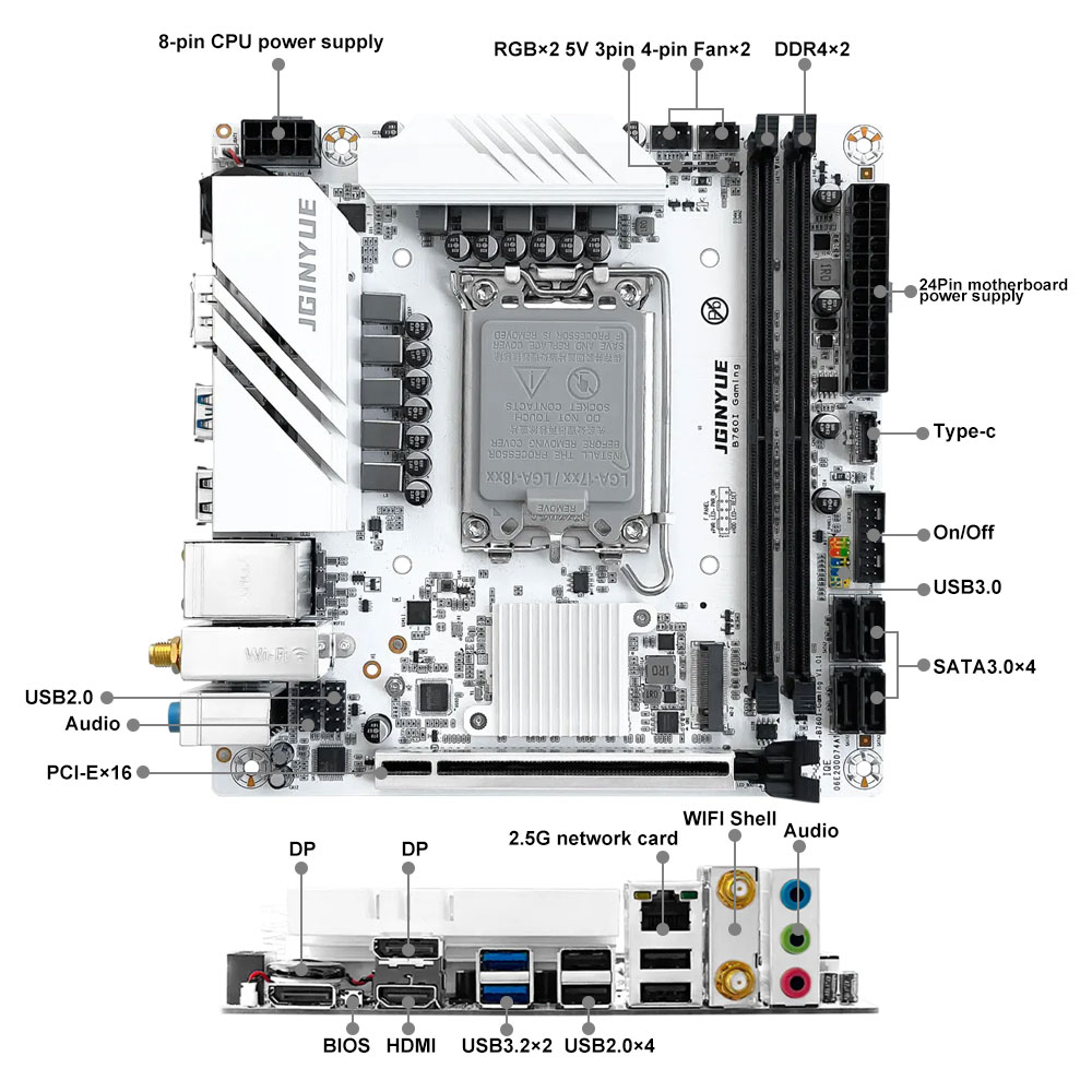 Carte mère JGINYUE B760 LGA 17 - Pc Gaming News avis et prix